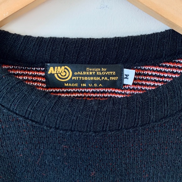 Rare Vintage 🎸 Albert Elovitz Guitar Knit Sweater - Picture 7 of 8